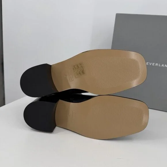Everlane The City Boot in Black Leather sz 8 Women's Side Zip Block Heel Ankle - Picture 8 of 9